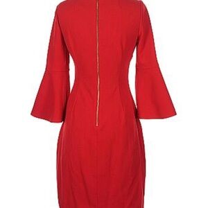 Calvin Klein Red Long Sleeve Dress